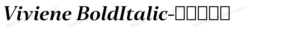 Viviene BoldItalic字体转换